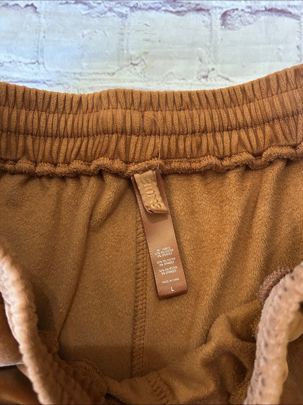 Skims Classic Women’s Velour Jogger in Copper Brown Size Large - Picture 4 of 6